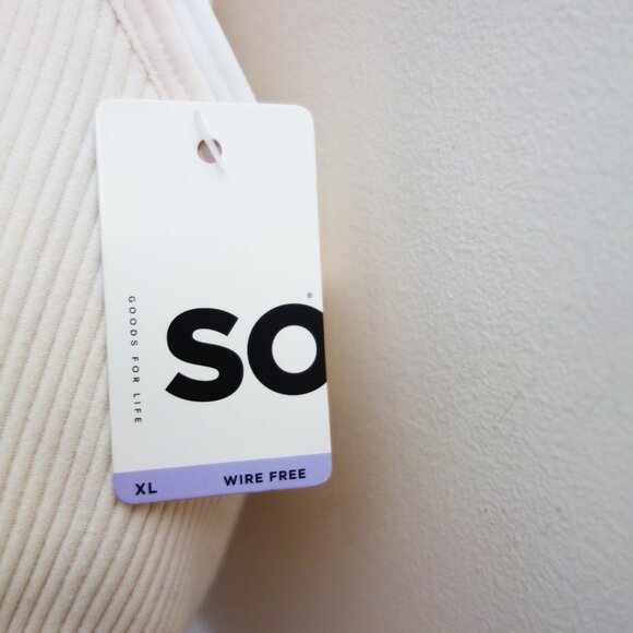 SO 2-Pack Lightly Lined Strappy Seamless Bralette Set White Cream (XL/38B) NWT! - Picture 7 of 11